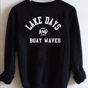 Lake Days & Boat Waves Sweatshirt XL